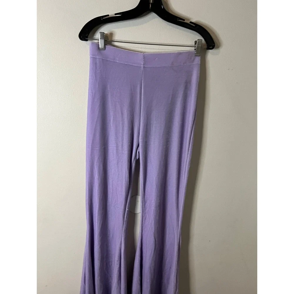 Killstar Moondance Bellbottom pastel lilac leggings - Picture 4 of 6